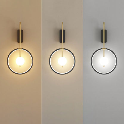Simplicity Circle Ring Silicone Strip LED Wall Sconce Lamp