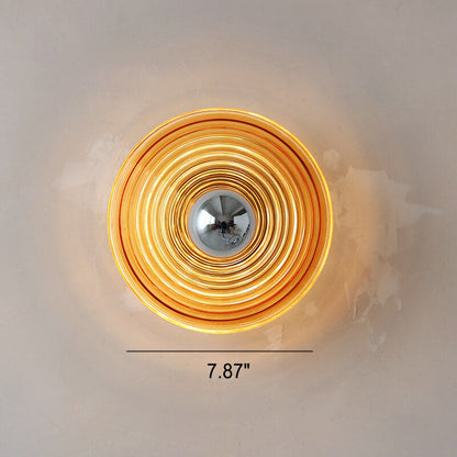 Water Transparent Glass Iron 1-Light Wall Sconce Lamp