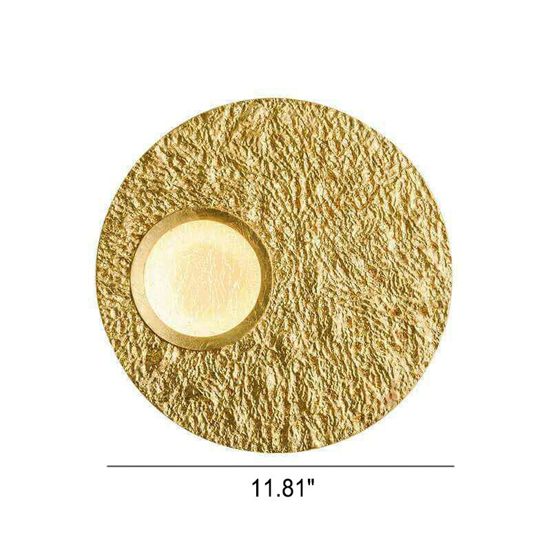 Nordic Round Resin Gold Foil Hardware LED Wall Sconce Lamp