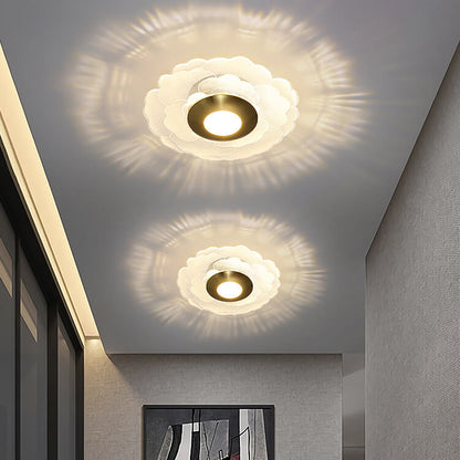 Light Pattern Round Iron Acrylic LED Wall Sconce Lamp