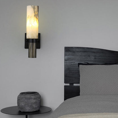 Chinese Marble Copper Iron 1-Light Wall Sconce Lamp