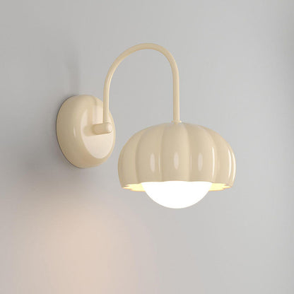 Minimalist Cream Oval Resin PE 1-Light Wall Sconce Lamp