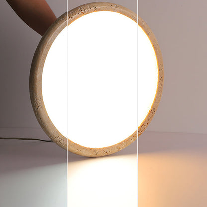 Japanese Travertine Acrylic LED Flush Mount Ceiling Light