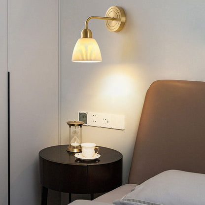 Geometrical Gold Finish Frame 1-Light Wall Sconce Lamp