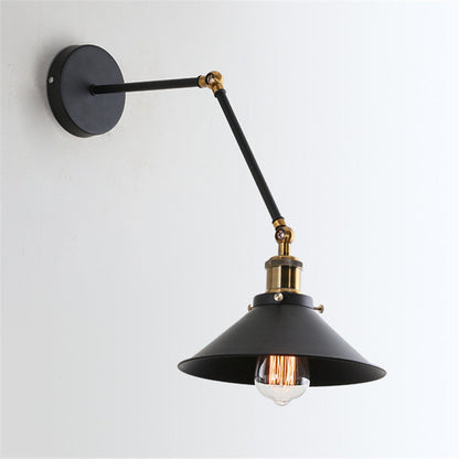Wrought Rocker Telescopic Folding 1-Light Wall Sconce Lamp
