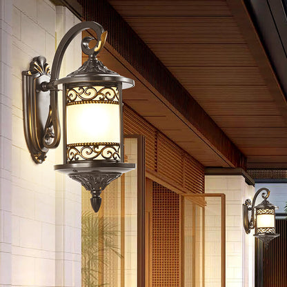 Cylindrical Outdoor Waterproof 1-Light Wall Sconce Lamp