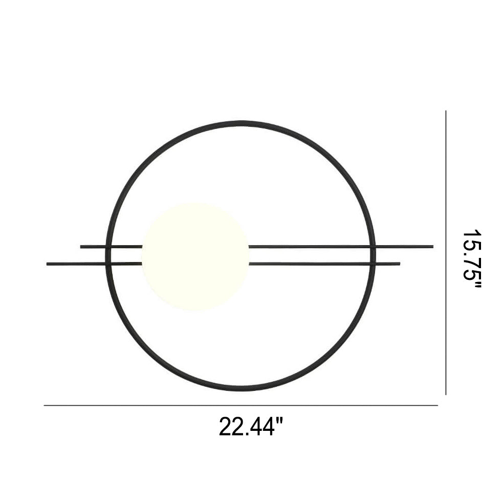 Nordic Circle Ring Glass Ball 1-Light Wall Sconce Lamp