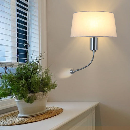 Fabric Iron Spotlight 1-Light Reading Wall Sconce Lamp
