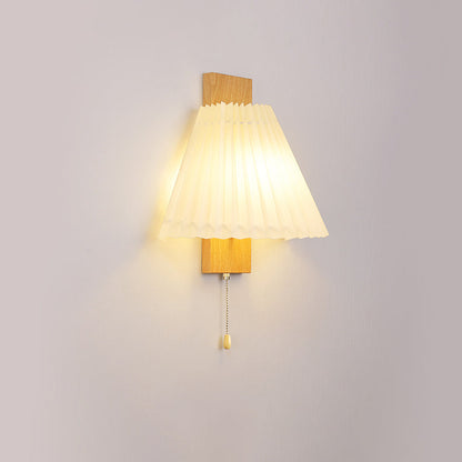 Nordic Iron PVC Cubic Pleated 1-Light Wall Sconce Lamp