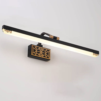Chinese Iron Bar Rotating LED Mirror Front Wall Sconce Lamp