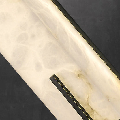 Luxury Full Copper Marble Rectangle LED Wall Sconce Lamp