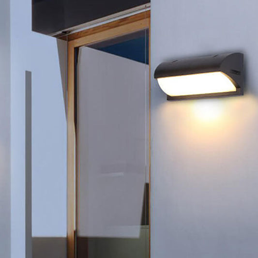 Geometry Outdoor Waterproof Sensor LED Wall Sconce Lamp