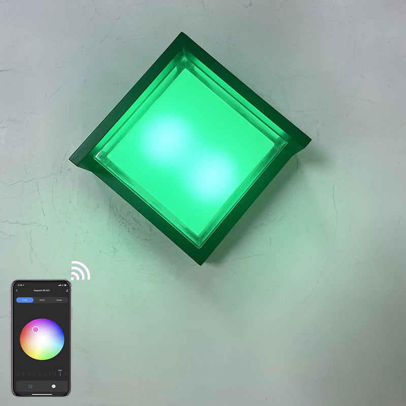 Aluminum Rhombus Smart App Dimming LED Wall Sconce Lamp