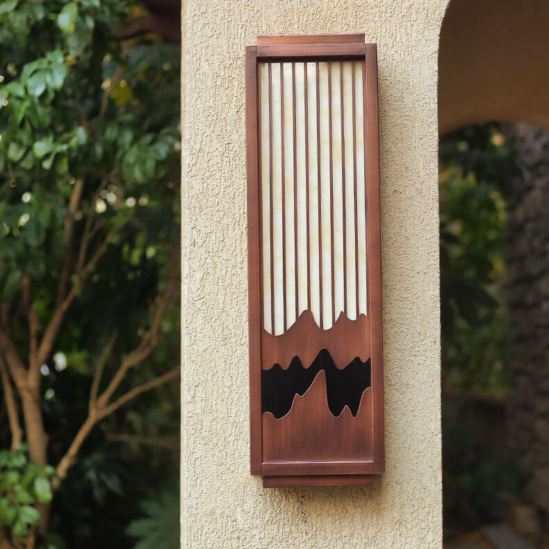 Chinese Steel Outdoor Waterproof 1-Light Wall Sconce Lamp