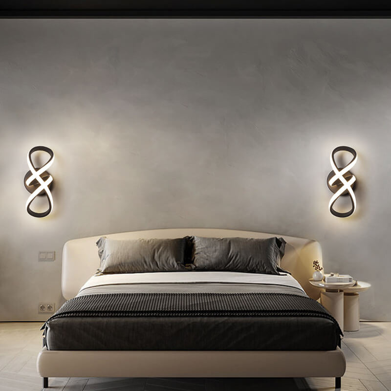 Nordic Twisted Line Shape Aluminum LED Wall Sconce Lamp