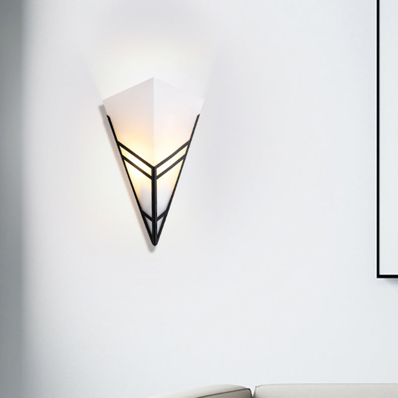 Iron Acrylic Inverted Triangle 1-Light Wall Sconce Lamp