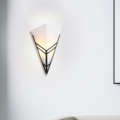 Iron Acrylic Inverted Triangle 1-Light Wall Sconce Lamp