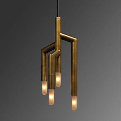 Industrial Copper Strip Pendant 4-Light Wall Sconce Lamp