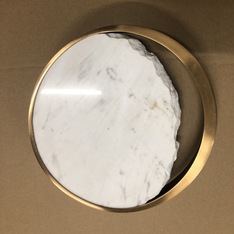 Nordic Marble Metal Circle Ring LED Wall Sconce Lamp