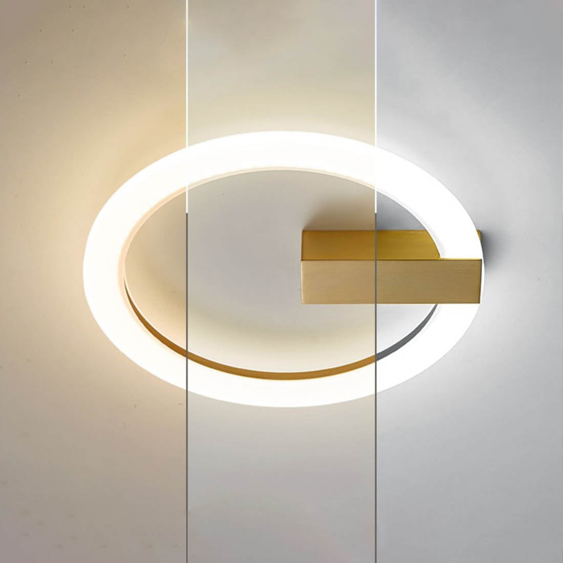 Minimalist Round Iron Aluminum PVC LED Wall Sconce Lamp