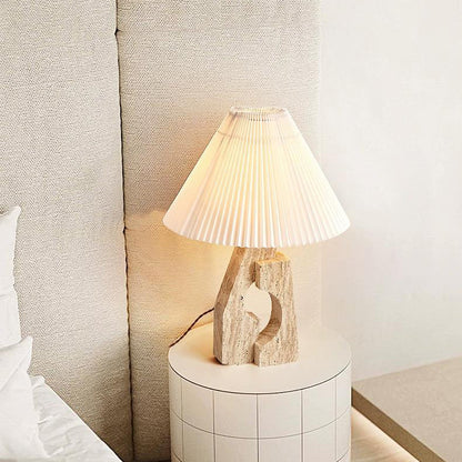 Contemporary Creative Dome Stone Fabric 1-Light Table Lamp