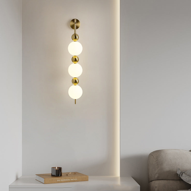 Round Ball String Aluminum Plastic LED Wall Sconce Lamp