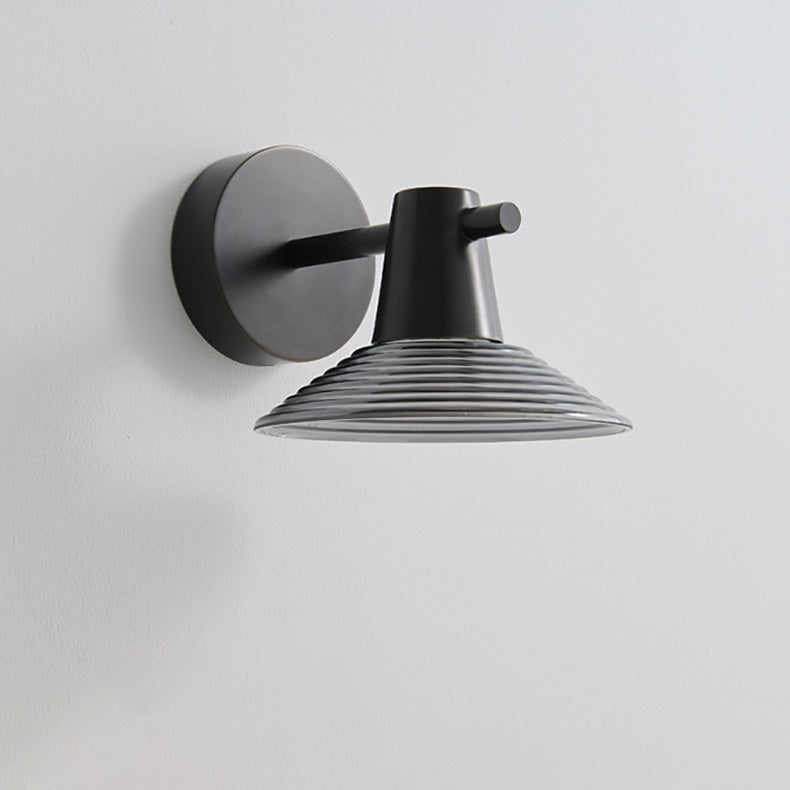 Nordic Full Copper Acrylic Conical LED Wall Sconce Lamp