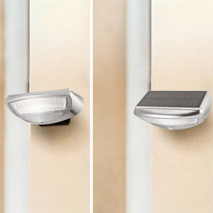 Solar Steel Body Sensor LED Outdoor Wall Sconce Lamp