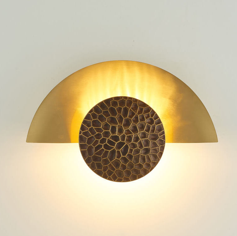 Scandinavian Half-Moon Round Iron LED Wall Sconce Lamp
