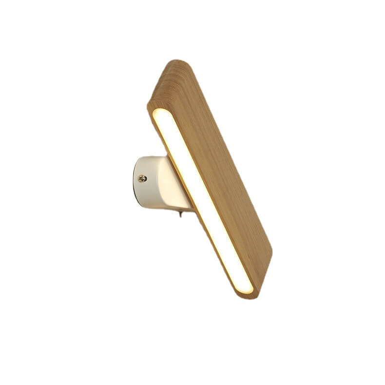 Rotatable Long Bar Wood Acrylic LED Wall Sconce Lamp