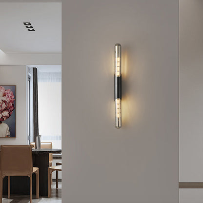 Modern Minimalist Cooper Glass 1-Light Wall Sconce Lamp