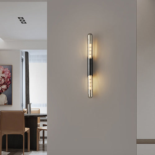 Modern Minimalist Cooper Glass 1-Light Wall Sconce Lamp