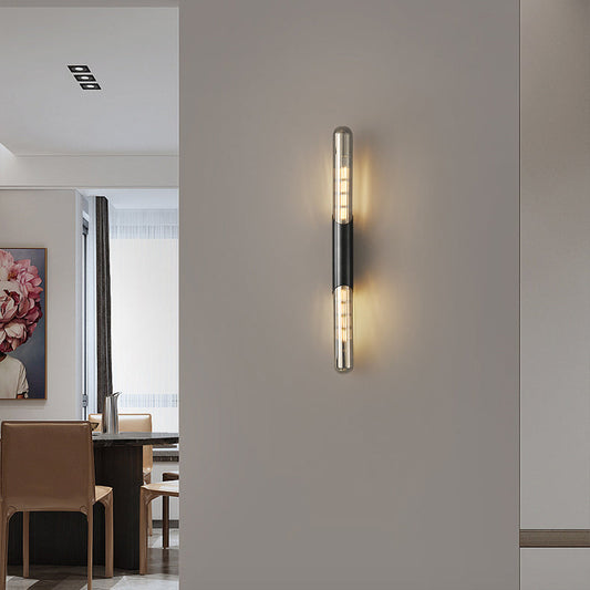 Modern Minimalist Cooper Glass 1-Light Wall Sconce Lamp