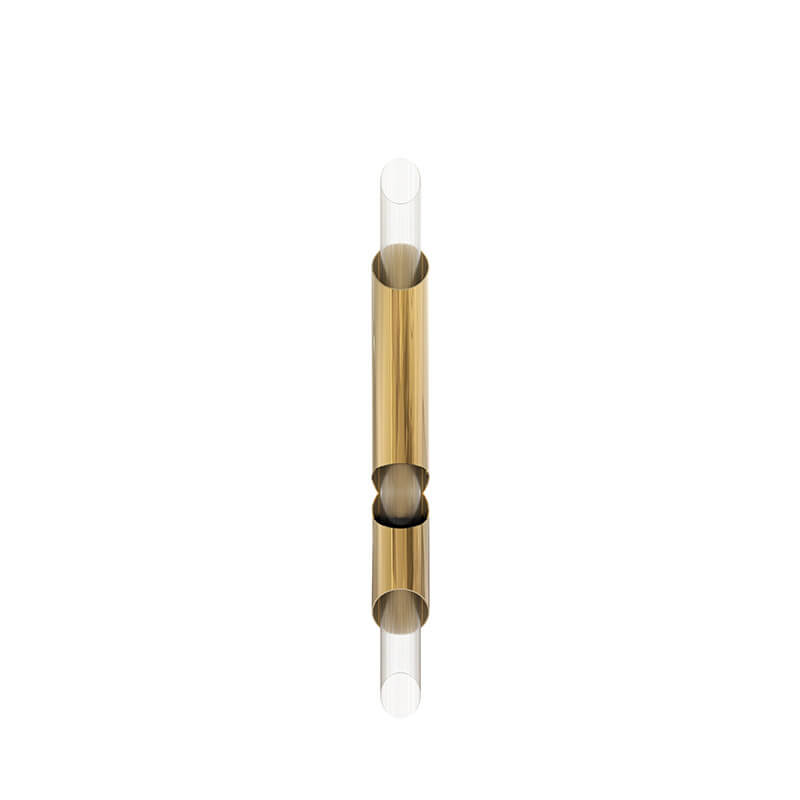 Luxury Long Tube Stainless Steel 2/4 Light Wall Sconce Lamp