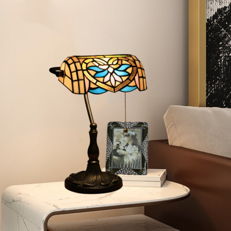 Tiffany Zinc Alloy Stained Glass 1-Light Table Lamp
