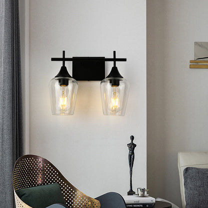 Traditional Wine Glass Iron 2/3 Light Wall Sconce Lamp