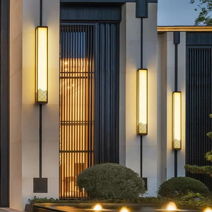 Chinese Imitation Marble Cubic LED Outdoor Wall Sconce Lamp
