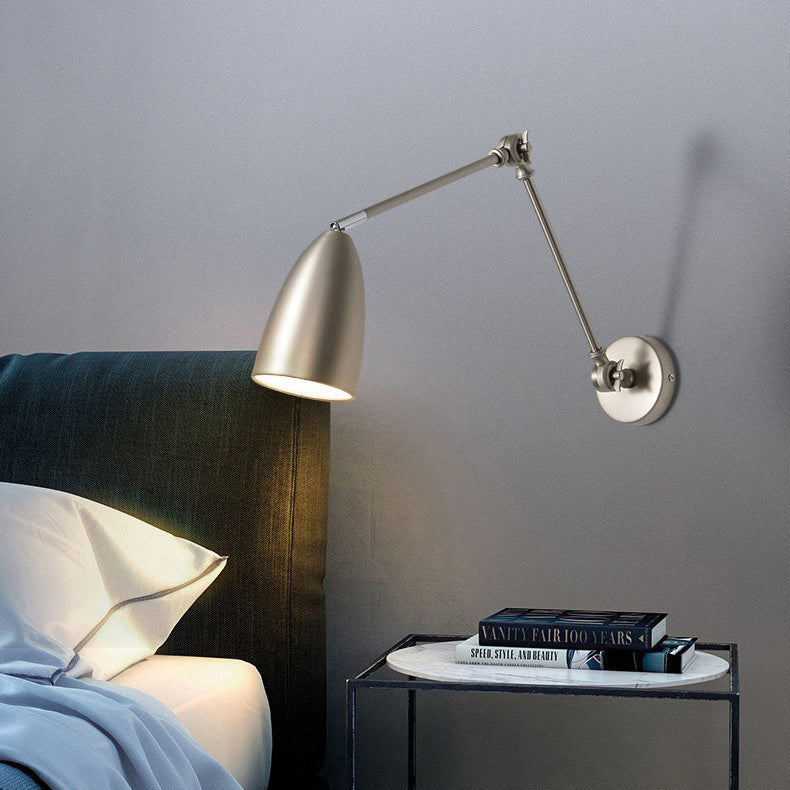 Simplicity Rocker Arm Long Rod 1-Light Wall Sconce Lamp