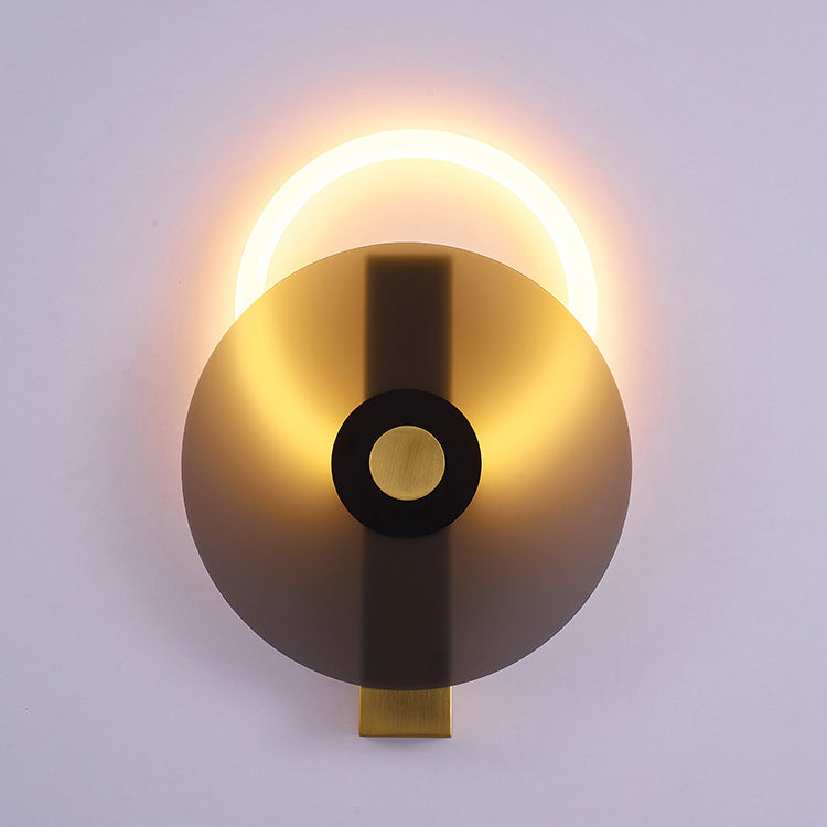 Creative Iron Acrylic Round Disc LED Wall Sconce Lamp