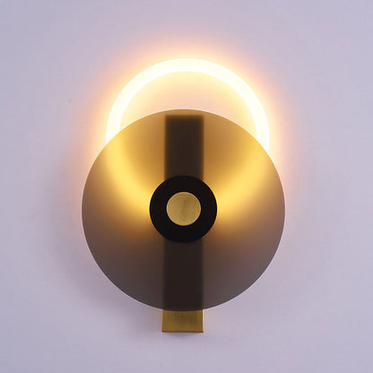 Creative Iron Acrylic Round Disc LED Wall Sconce Lamp