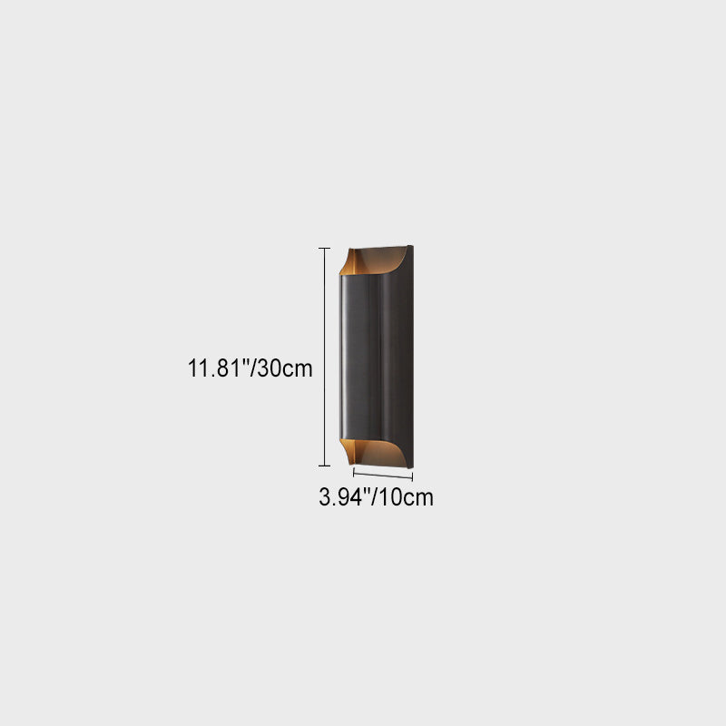 Simplicity Full Copper Column 2-Light Wall Sconce Lamp