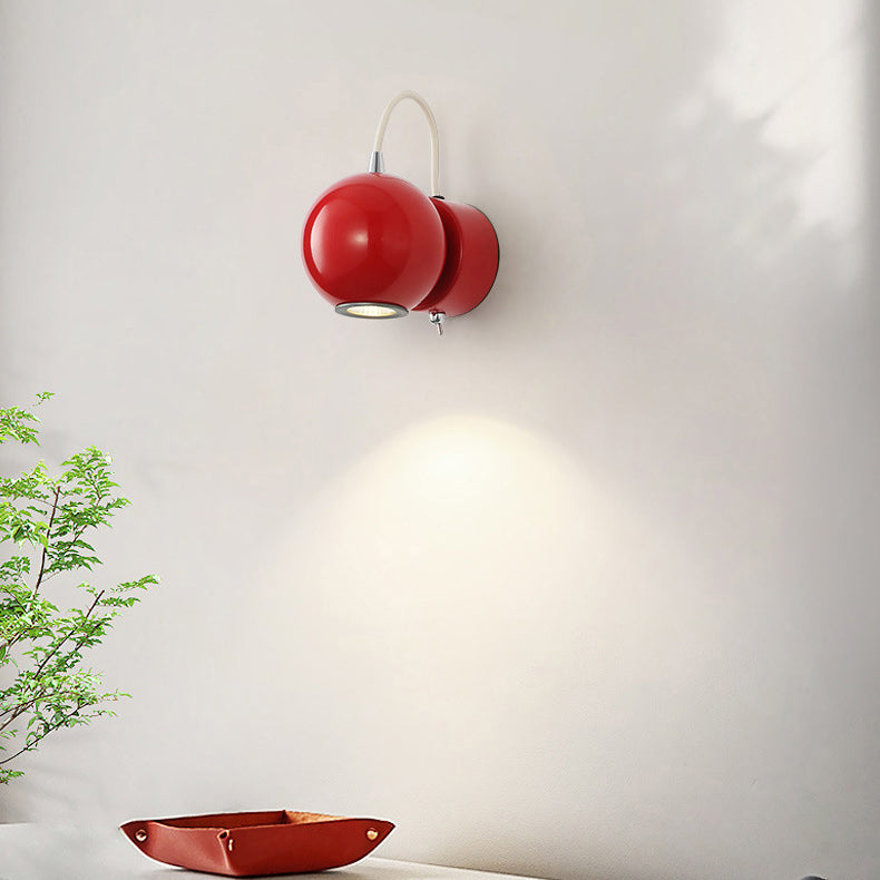 Scandinavian Sphere Cylinder Iron LED Wall Sconce Lamp