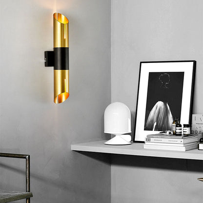 Modern Luxury Cylinder Iron 2-Light Wall Sconce Lamp