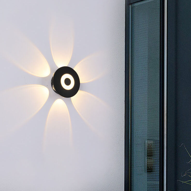 Black Indoor Outdoor Waterproof LED Wall Sconce Lamp