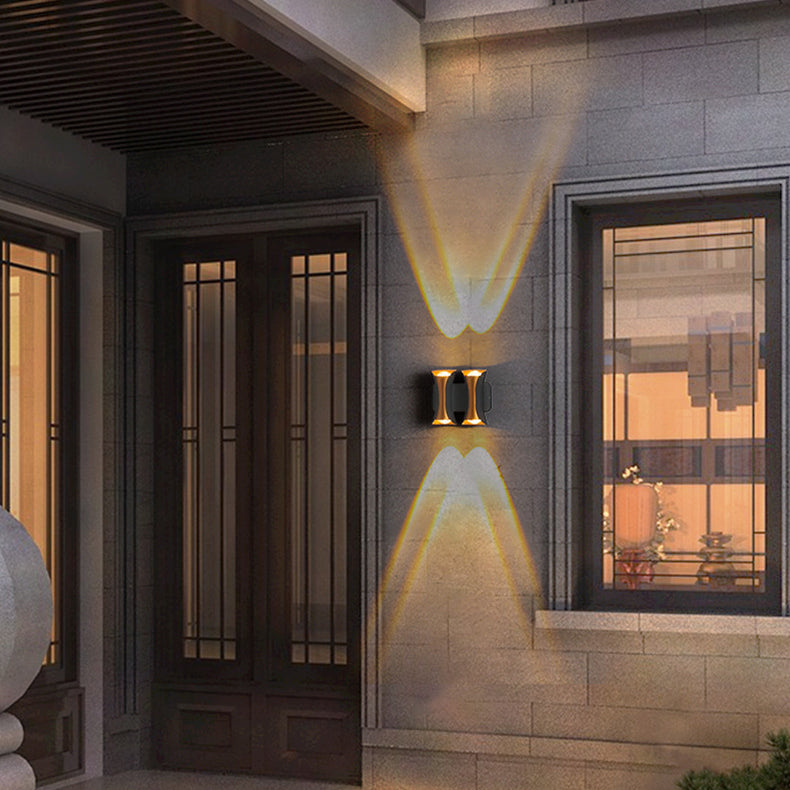 Waterproof Rectangle Aluminum Glass LED Wall Sconce Lamp