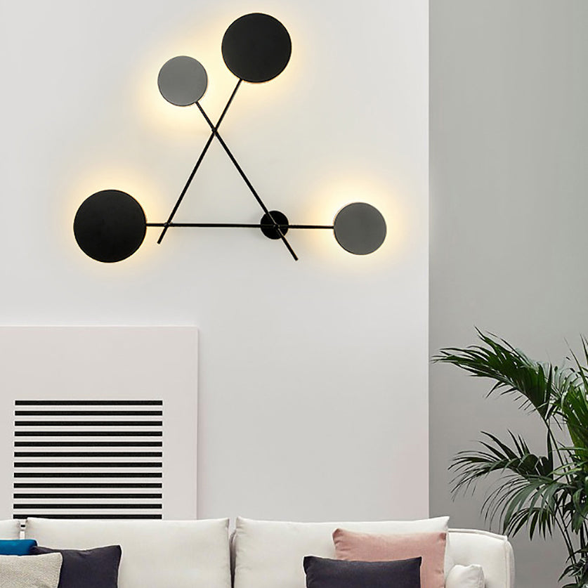 Mid-Century Frame Acrylic Disc LED Wall Sconce Lamp