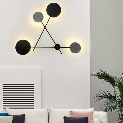 Mid-Century Frame Acrylic Disc LED Wall Sconce Lamp