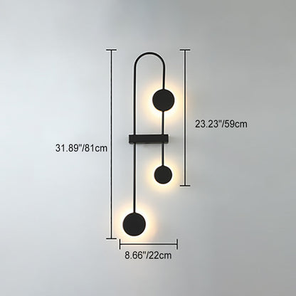 U Shaped Circle Metal Acrylic LED Wall Sconce Lamp