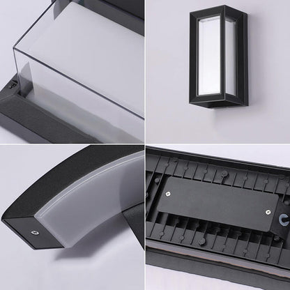 Geometry Aluminum Outdoor Waterproof LED Wall Sconce Lamp