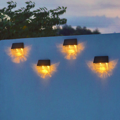 Solar Light Outdoor Patio Fence LED Wall Sconce Lamp